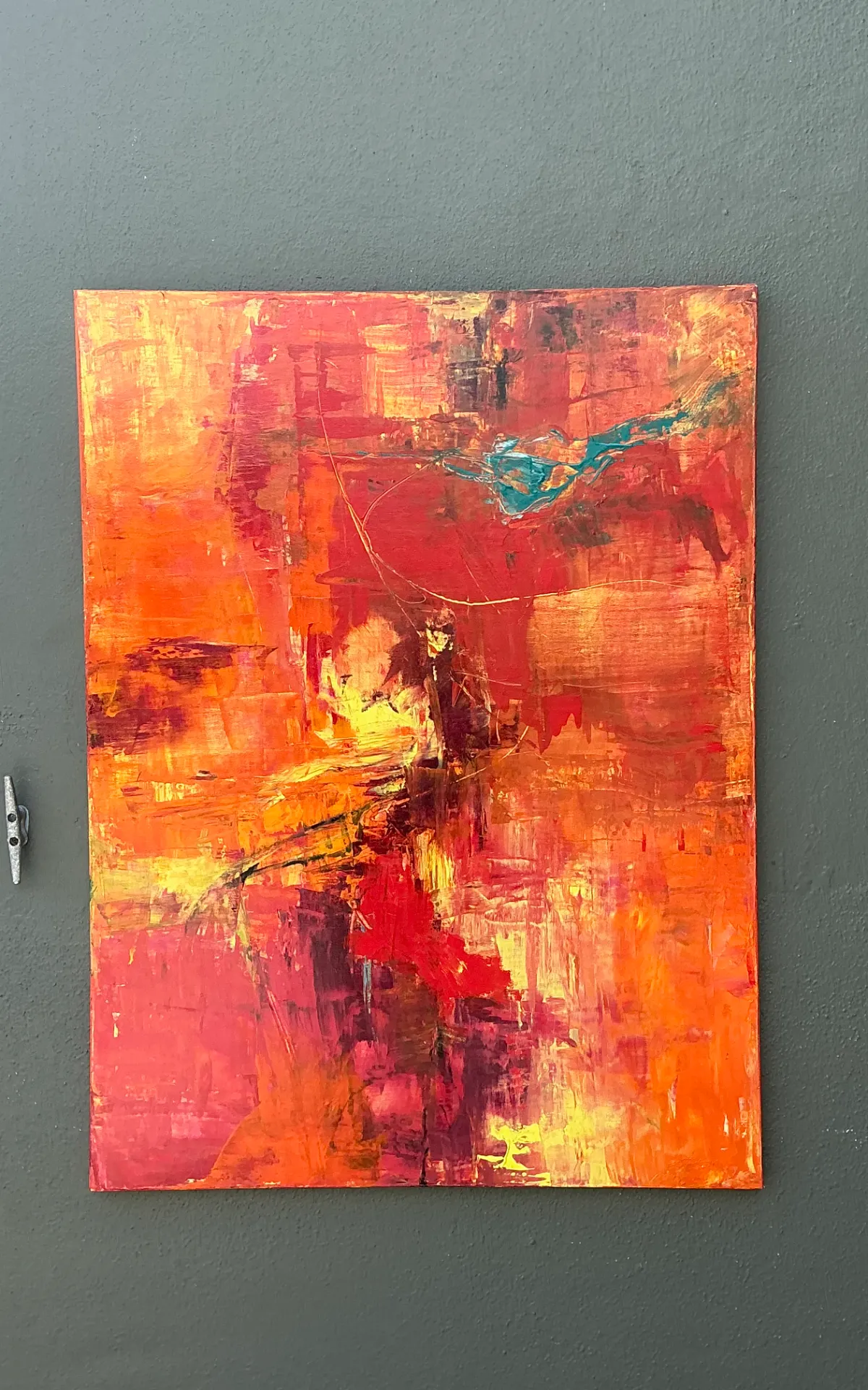 Vintage Abstract Expressionist Oil Painting on Canvas — additional photo 3