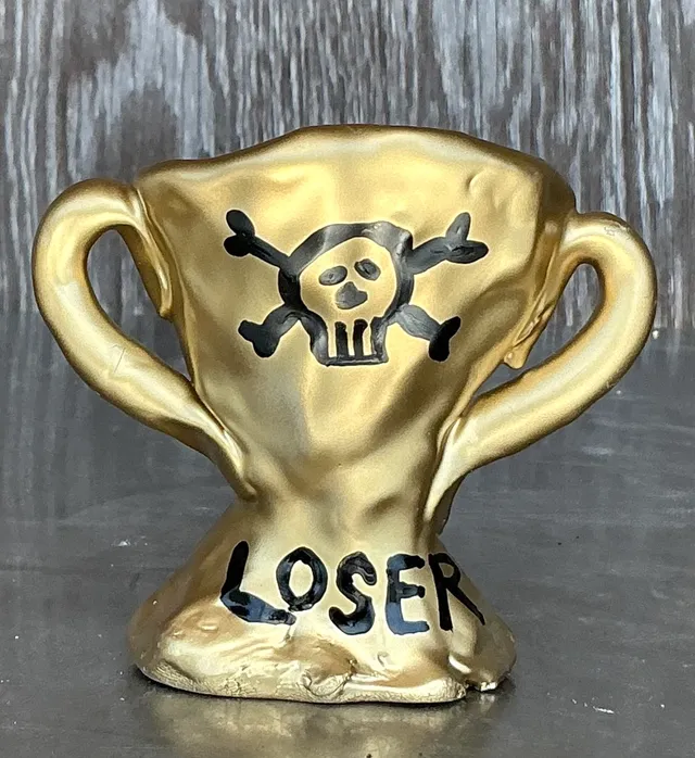 Vintage Skull Motif Ceramic Loser Trophy — additional photo 6