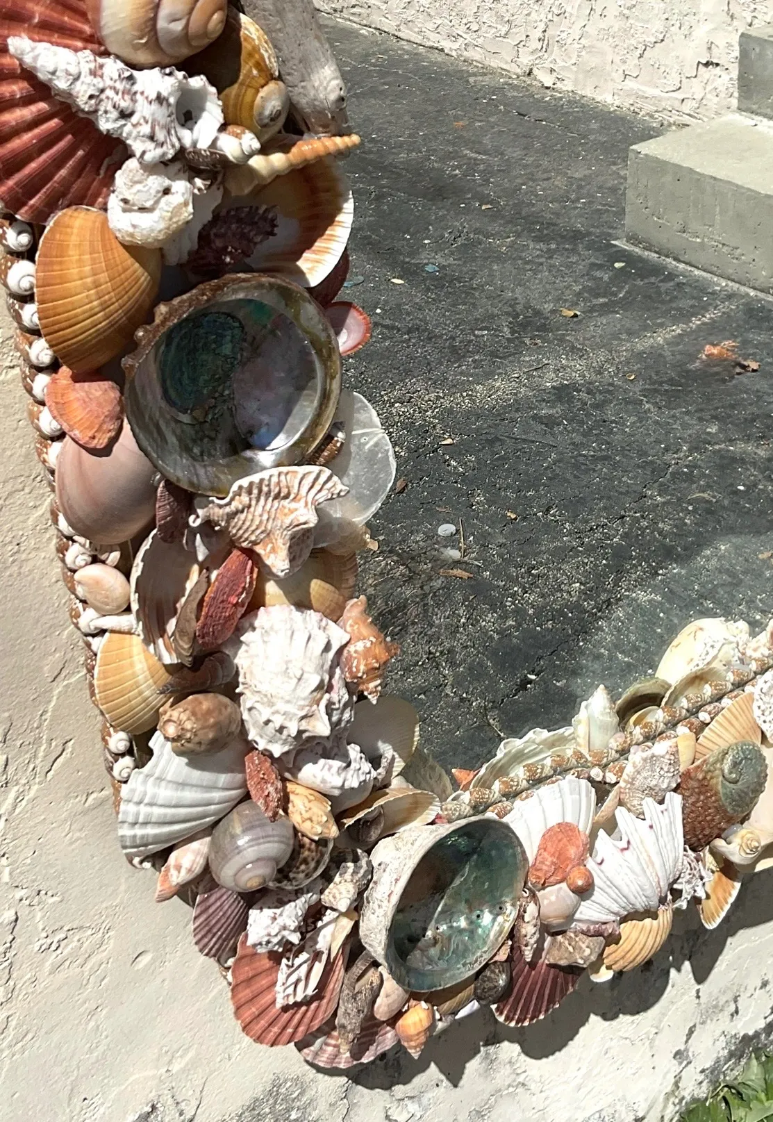 Vintage Shell Encrusted Wall Mirror — additional photo 3