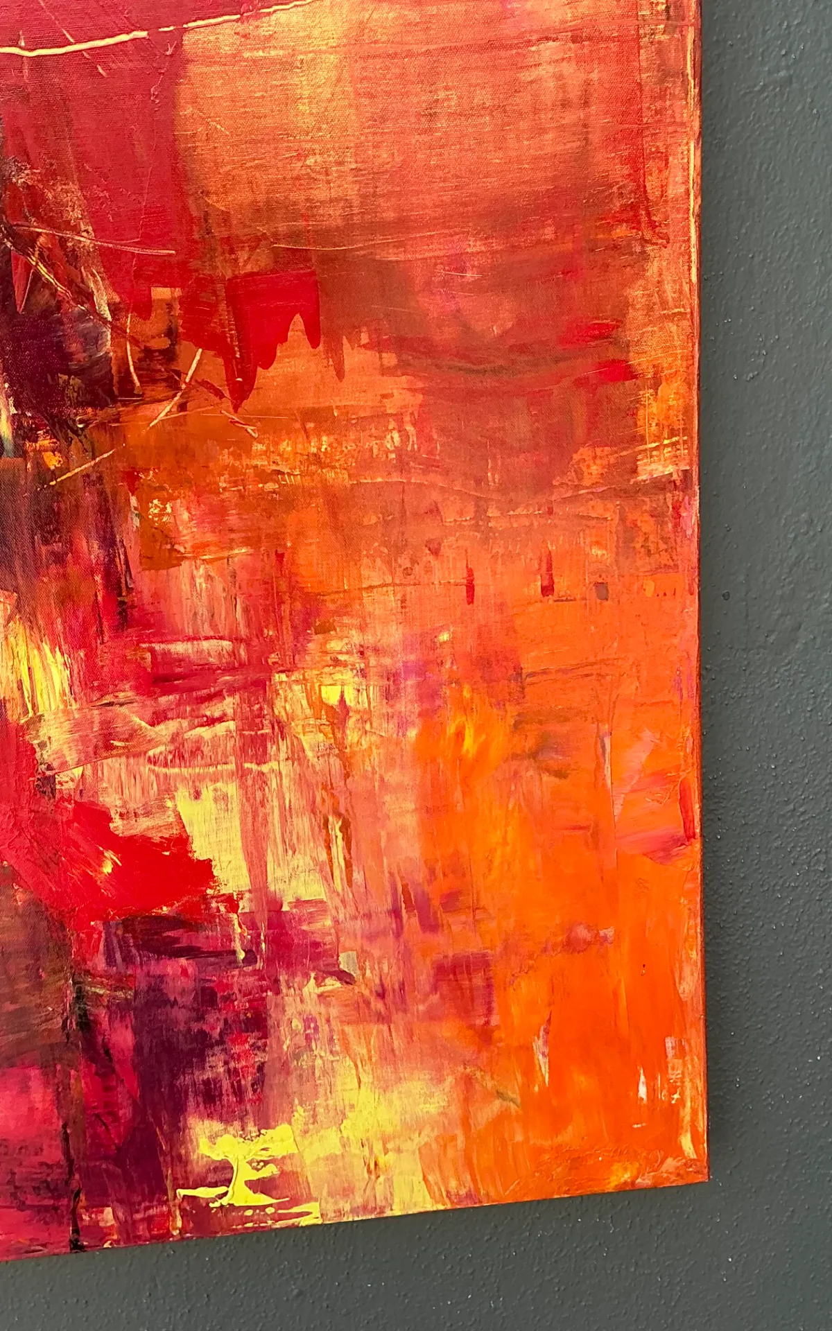 Vintage Abstract Expressionist Oil Painting on Canvas — additional photo 6
