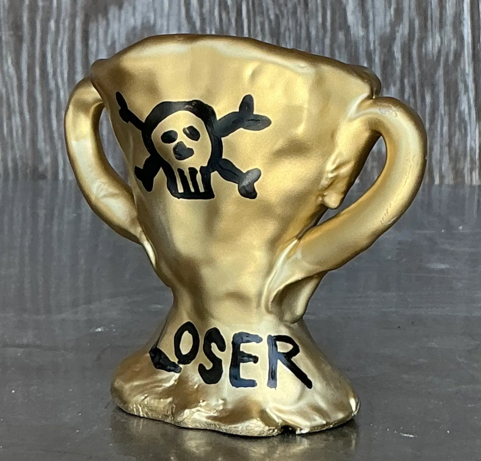 Vintage Skull Motif Ceramic Loser Trophy — additional photo 4