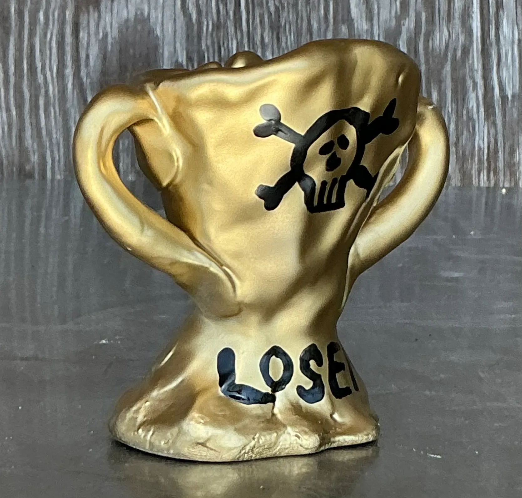 Vintage Skull Motif Ceramic Loser Trophy — additional photo 5