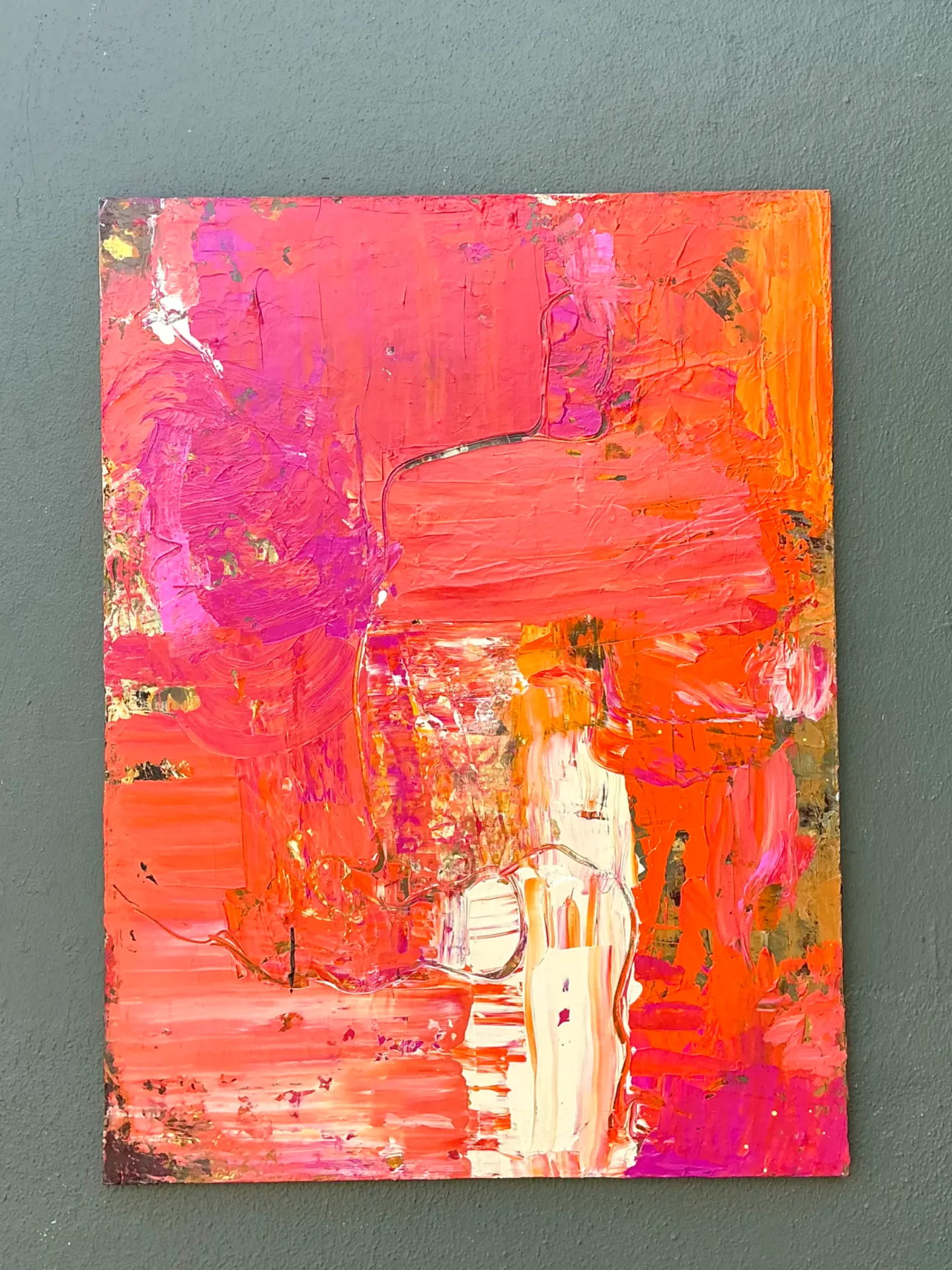 Vintage Abstract Expressionist Painting on Canvas — additional photo 6