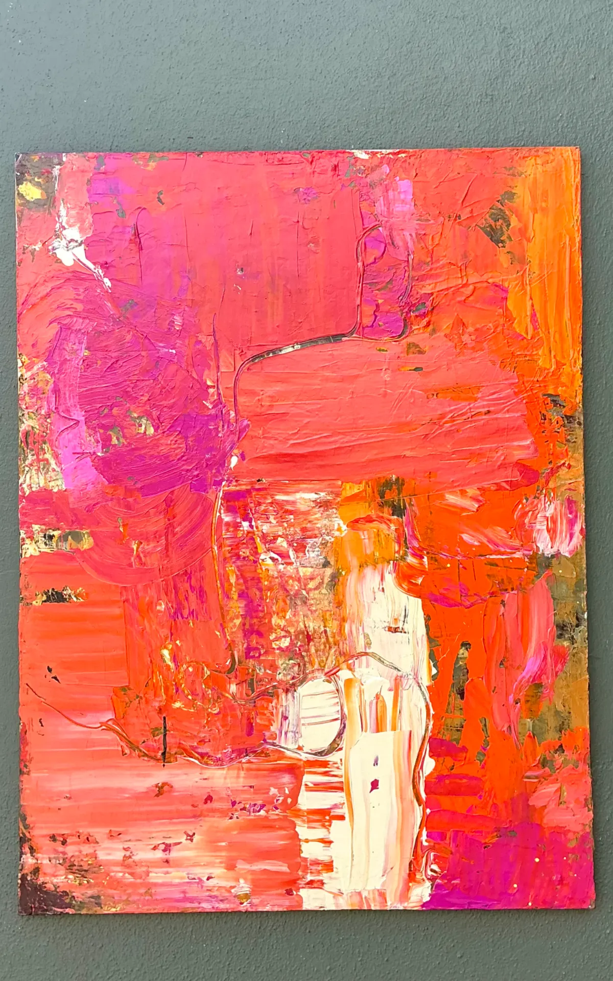 Vintage Abstract Expressionist Painting on Canvas — additional photo 6