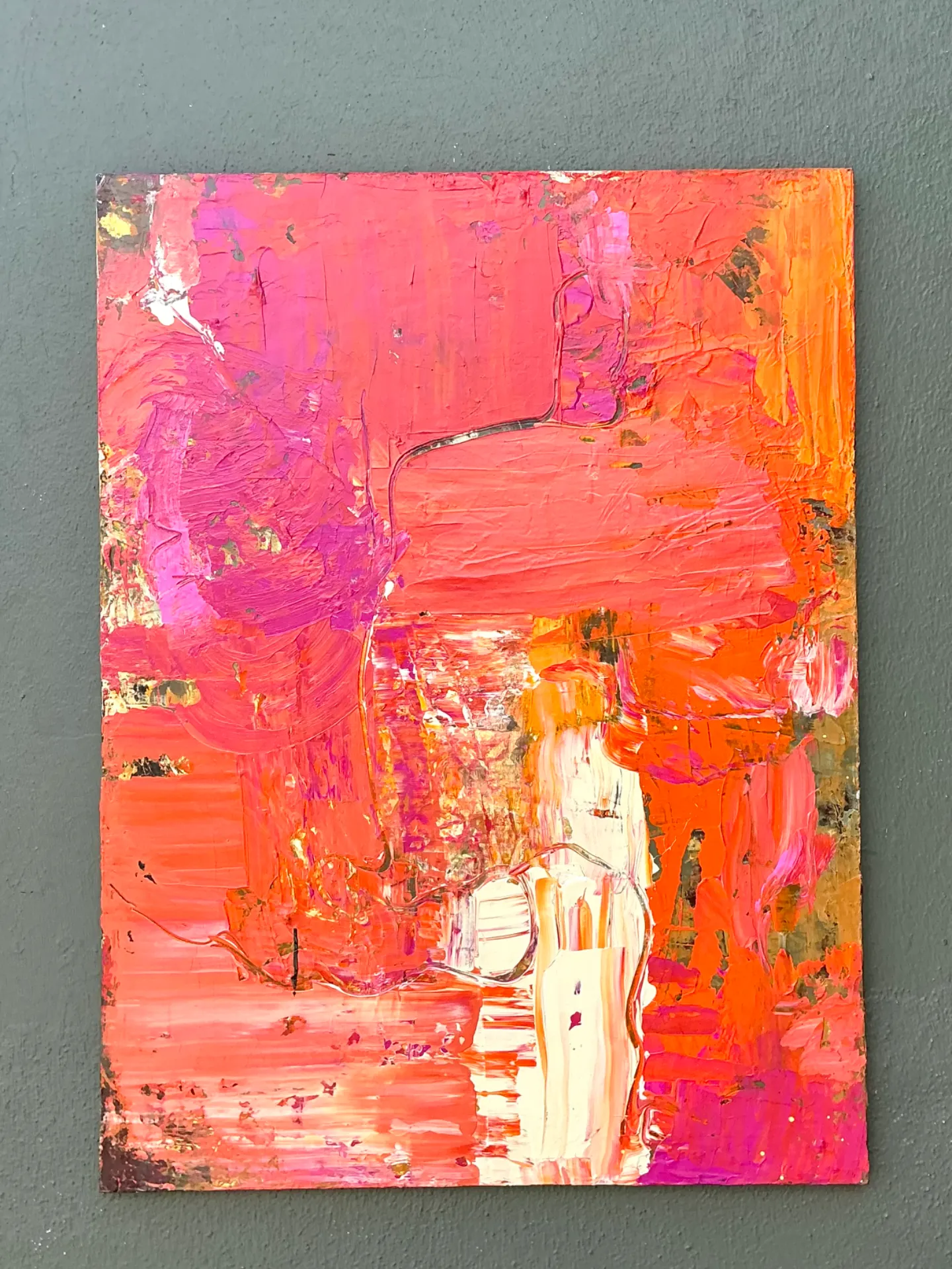 Vintage Abstract Expressionist Painting on Canvas — additional photo 4
