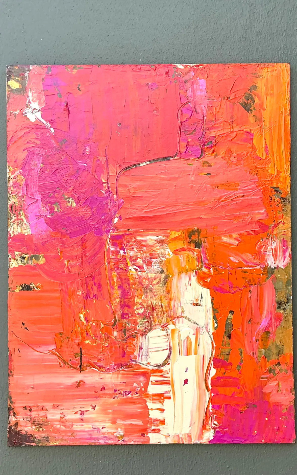 Vintage Abstract Expressionist Painting on Canvas — additional photo 4