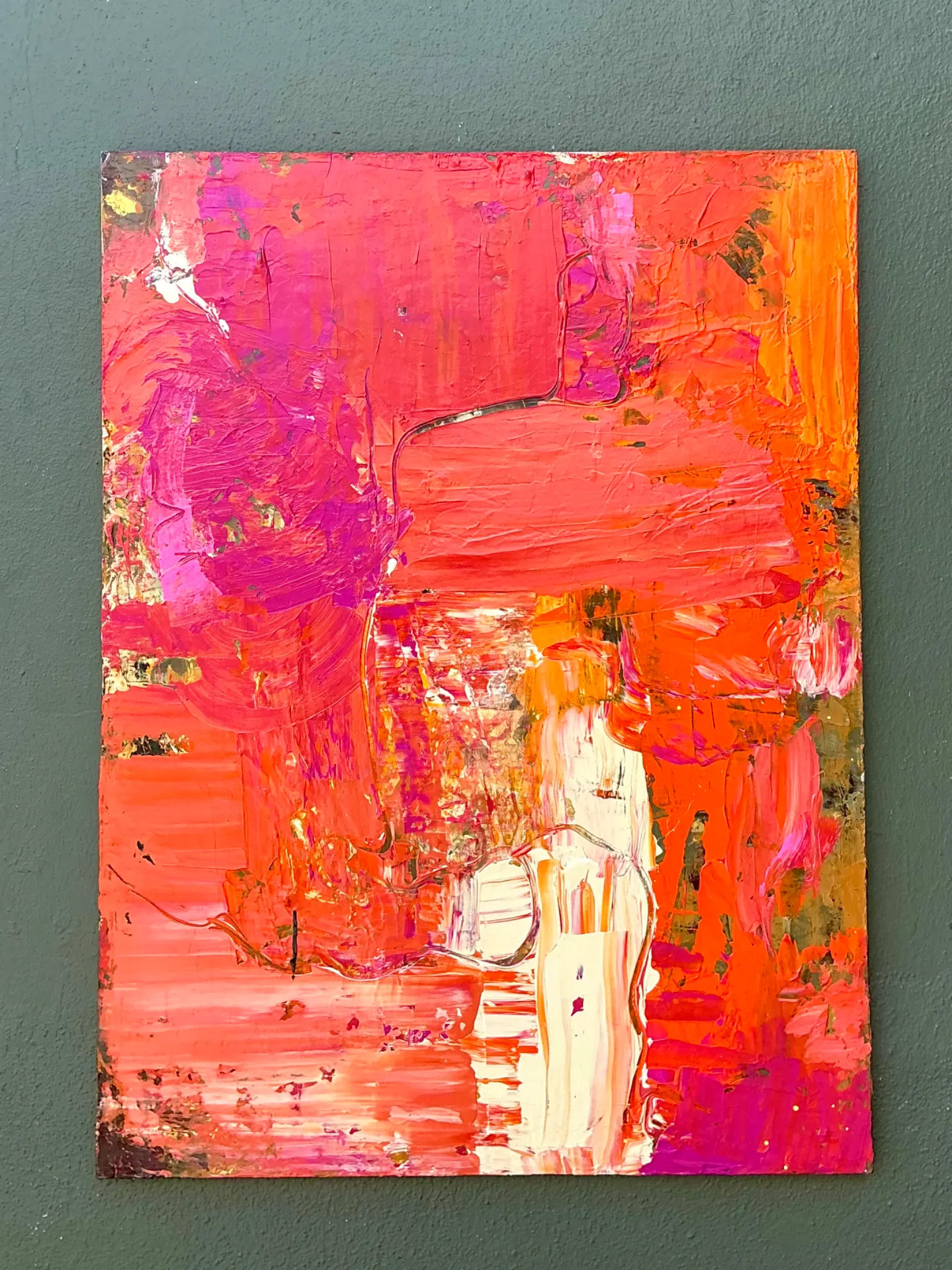Vintage Abstract Expressionist Painting on Canvas — additional photo 2