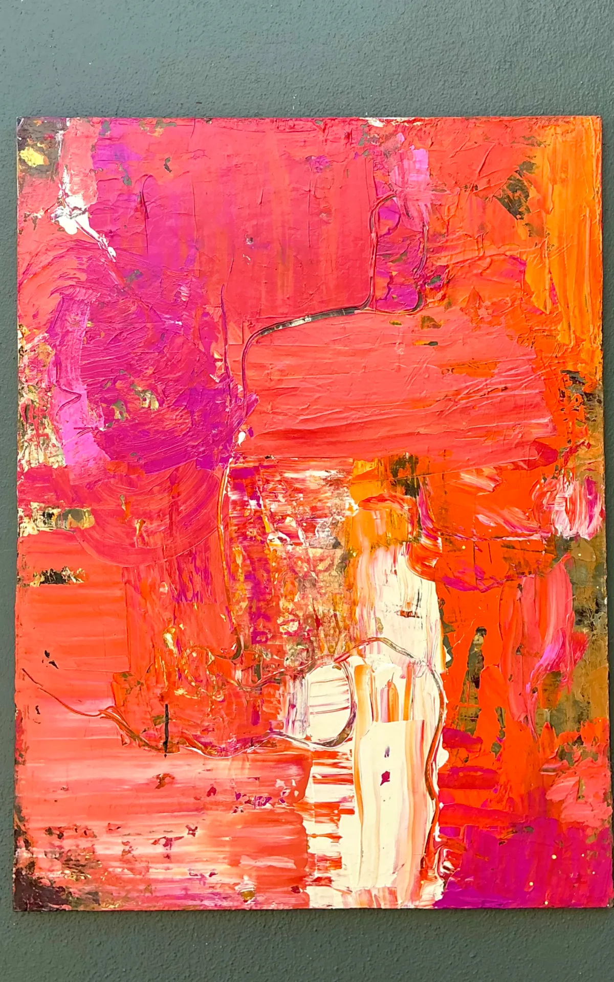 Vintage Abstract Expressionist Painting on Canvas — additional photo 2