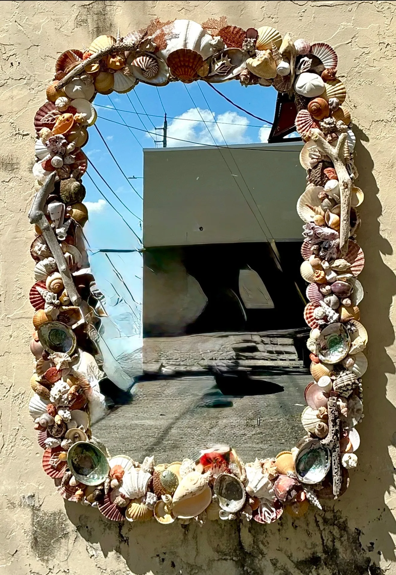 Vintage Shell Encrusted Wall Mirror — additional photo 8