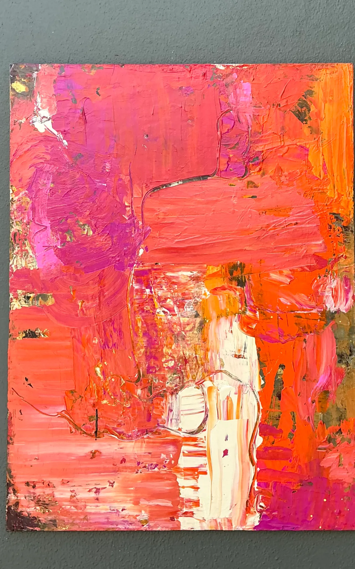 Vintage Abstract Expressionist Painting on Canvas — additional photo 5