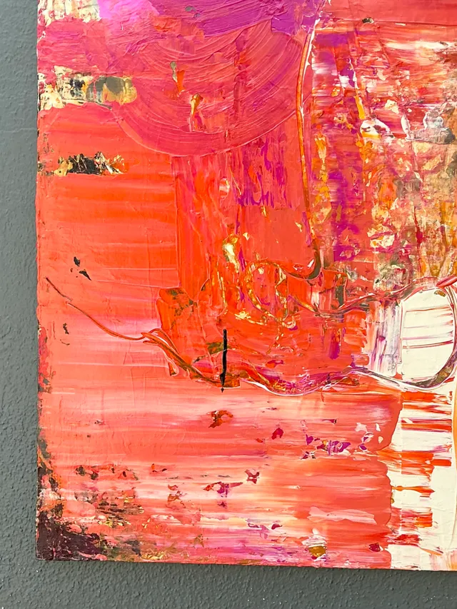 Vintage Abstract Expressionist Painting on Canvas — additional photo 7
