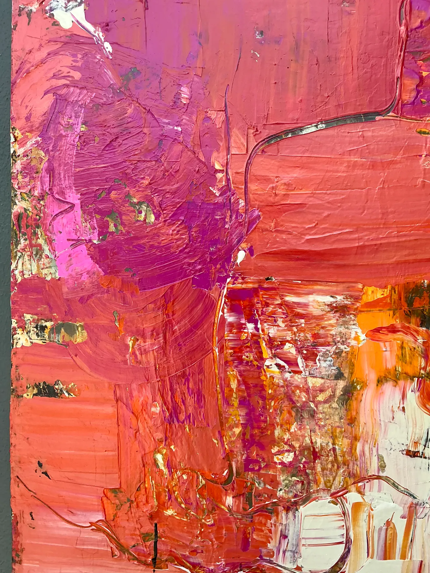 Vintage Abstract Expressionist Painting on Canvas — additional photo 8
