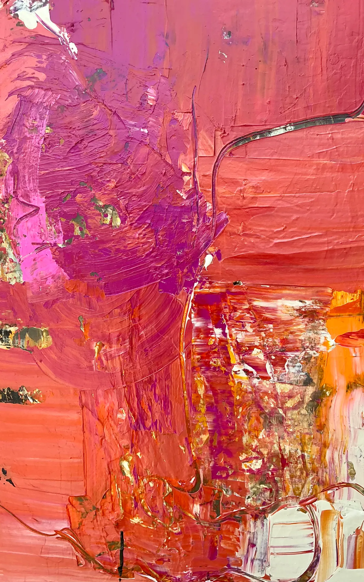 Vintage Abstract Expressionist Painting on Canvas — additional photo 8