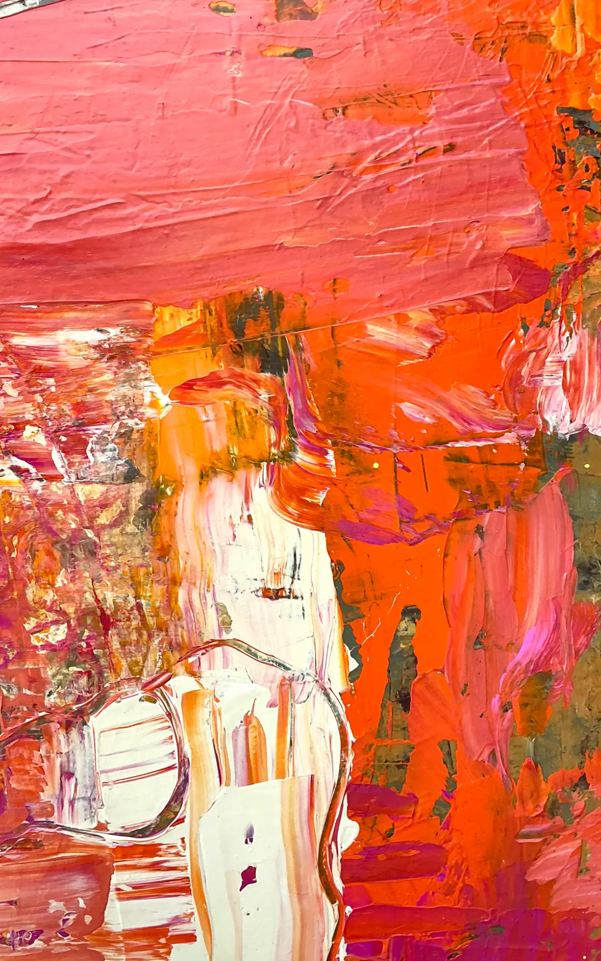 Vintage Abstract Expressionist Painting on Canvas — additional photo 3