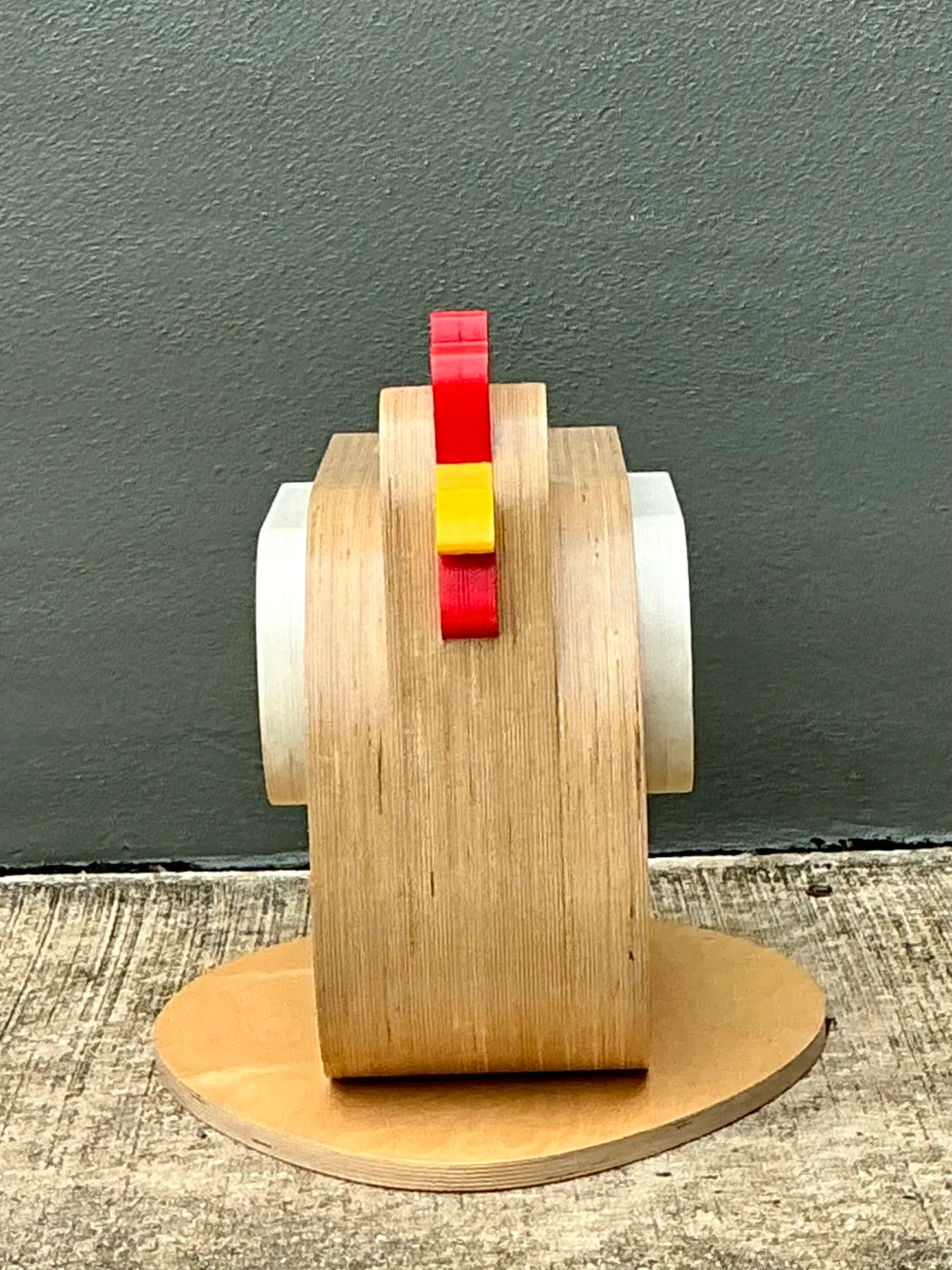 Vintage Sculptural Wood Chicken Low Stool — additional photo 3