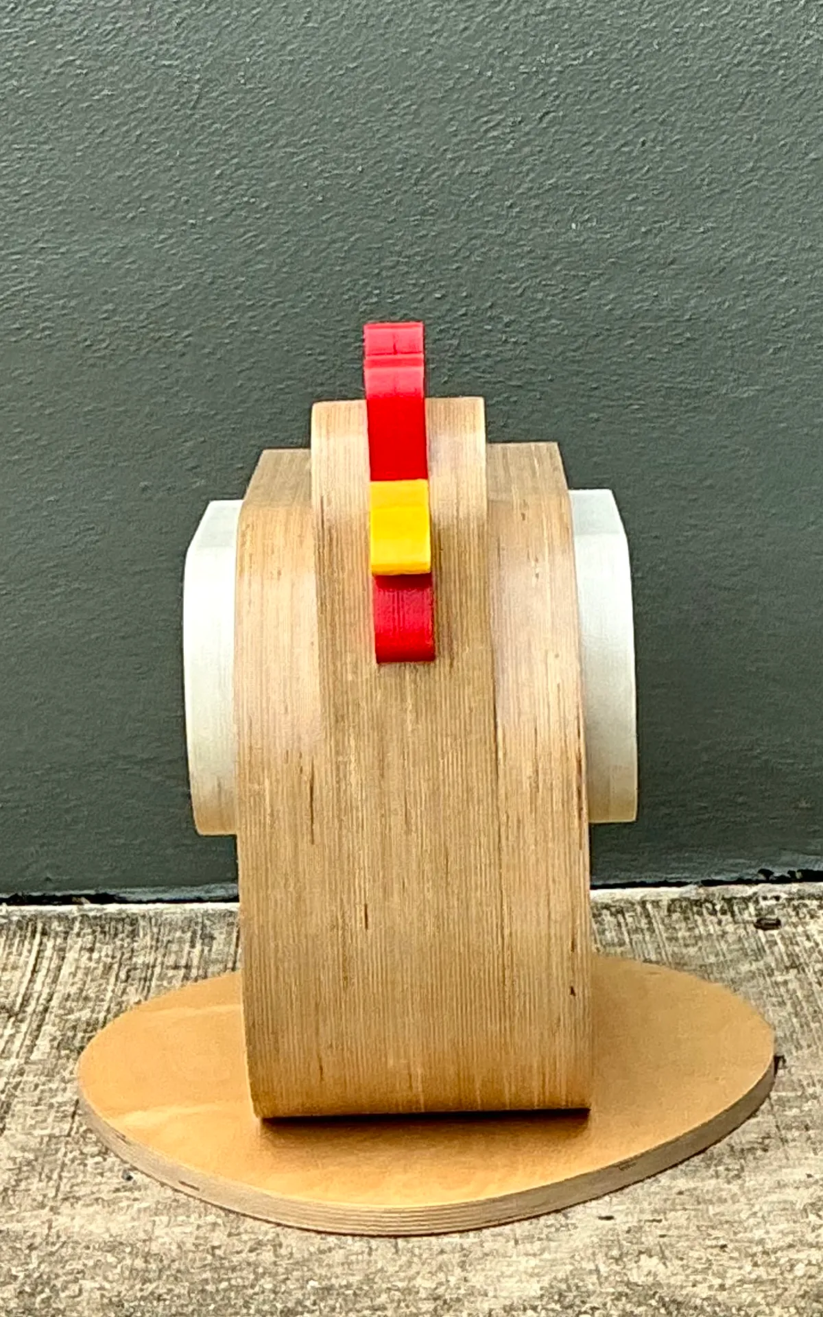 Vintage Sculptural Wood Chicken Low Stool — additional photo 3
