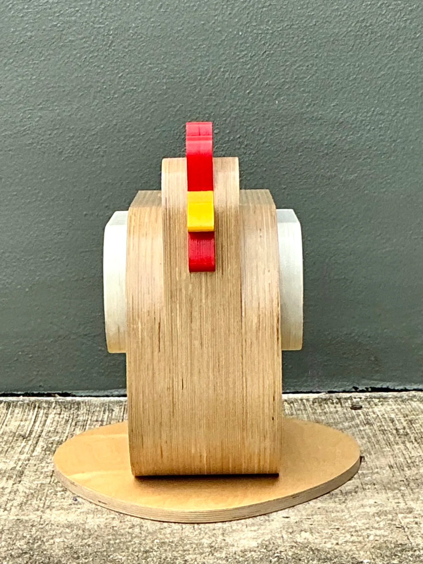 Vintage Sculptural Wood Chicken Low Stool — additional photo 1