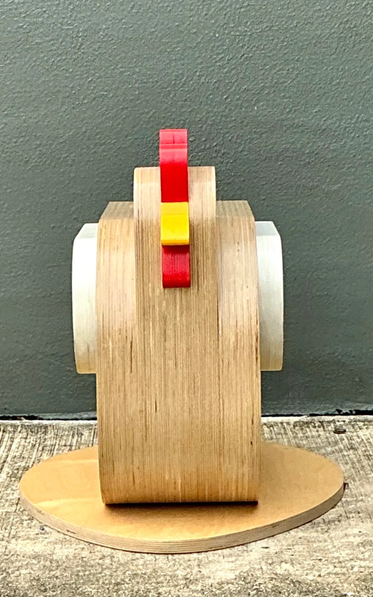 Vintage Sculptural Wood Chicken Low Stool — additional photo 1