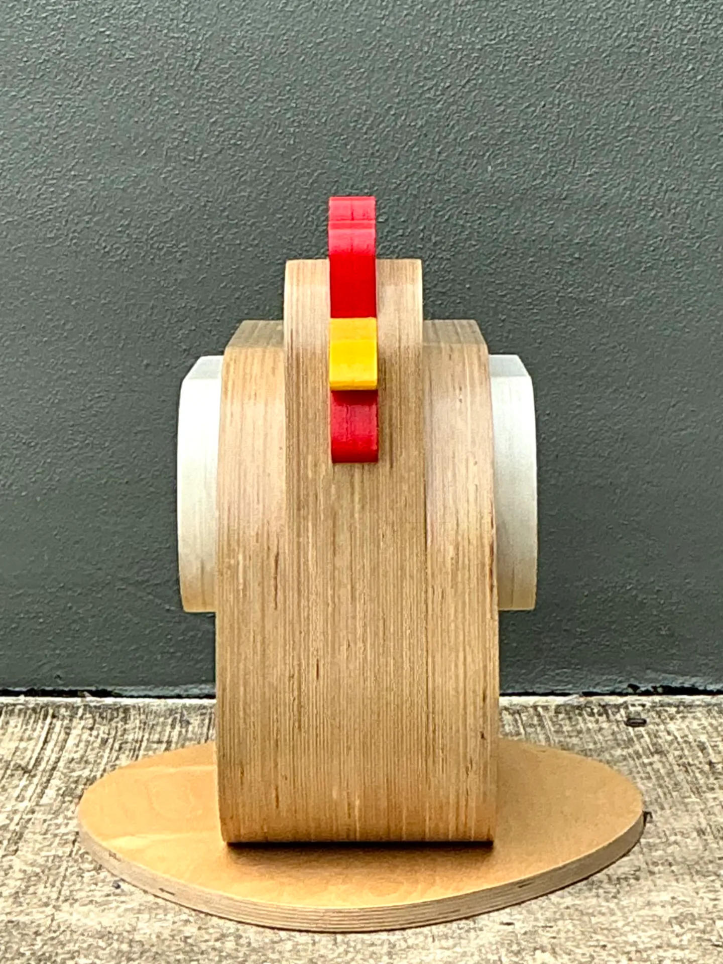 Vintage Sculptural Wood Chicken Low Stool — additional photo 2