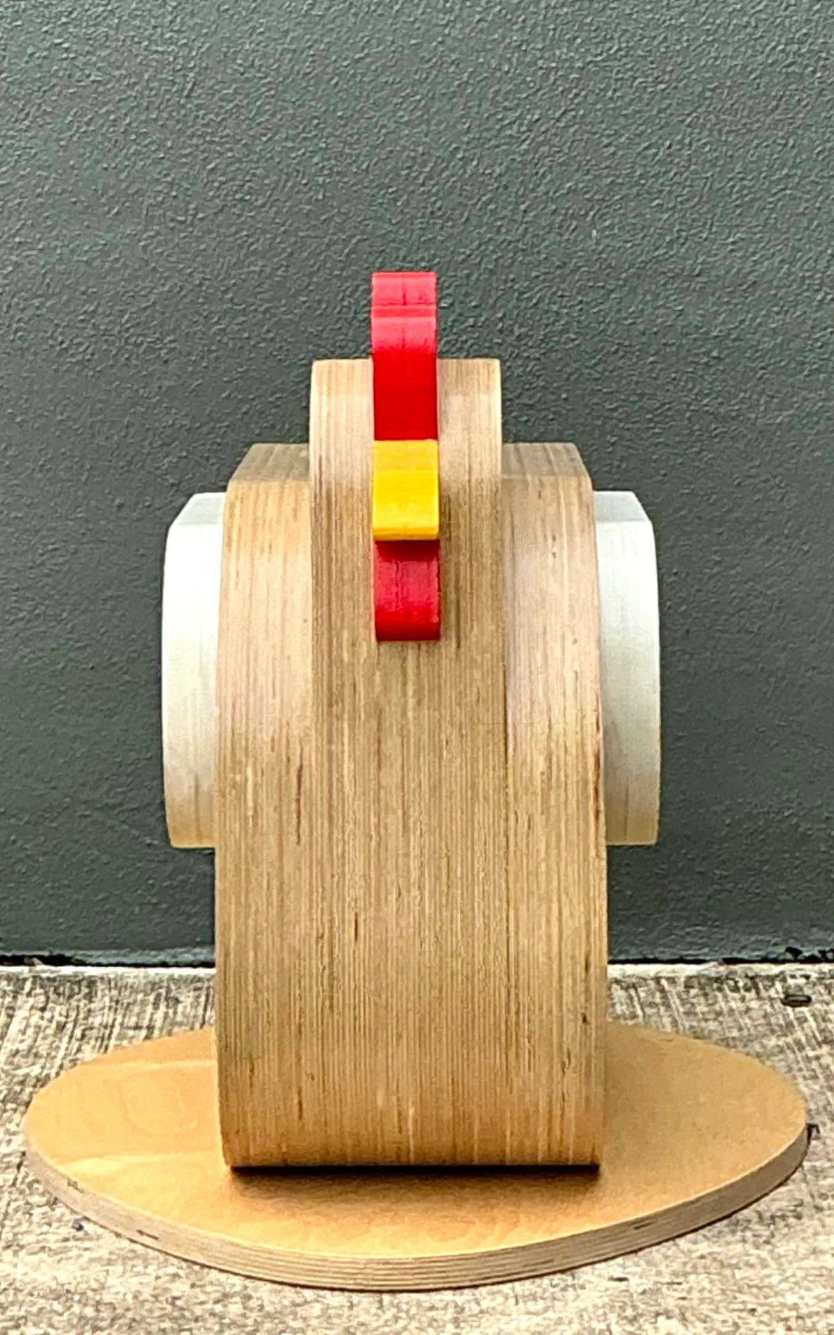 Vintage Sculptural Wood Chicken Low Stool — additional photo 2