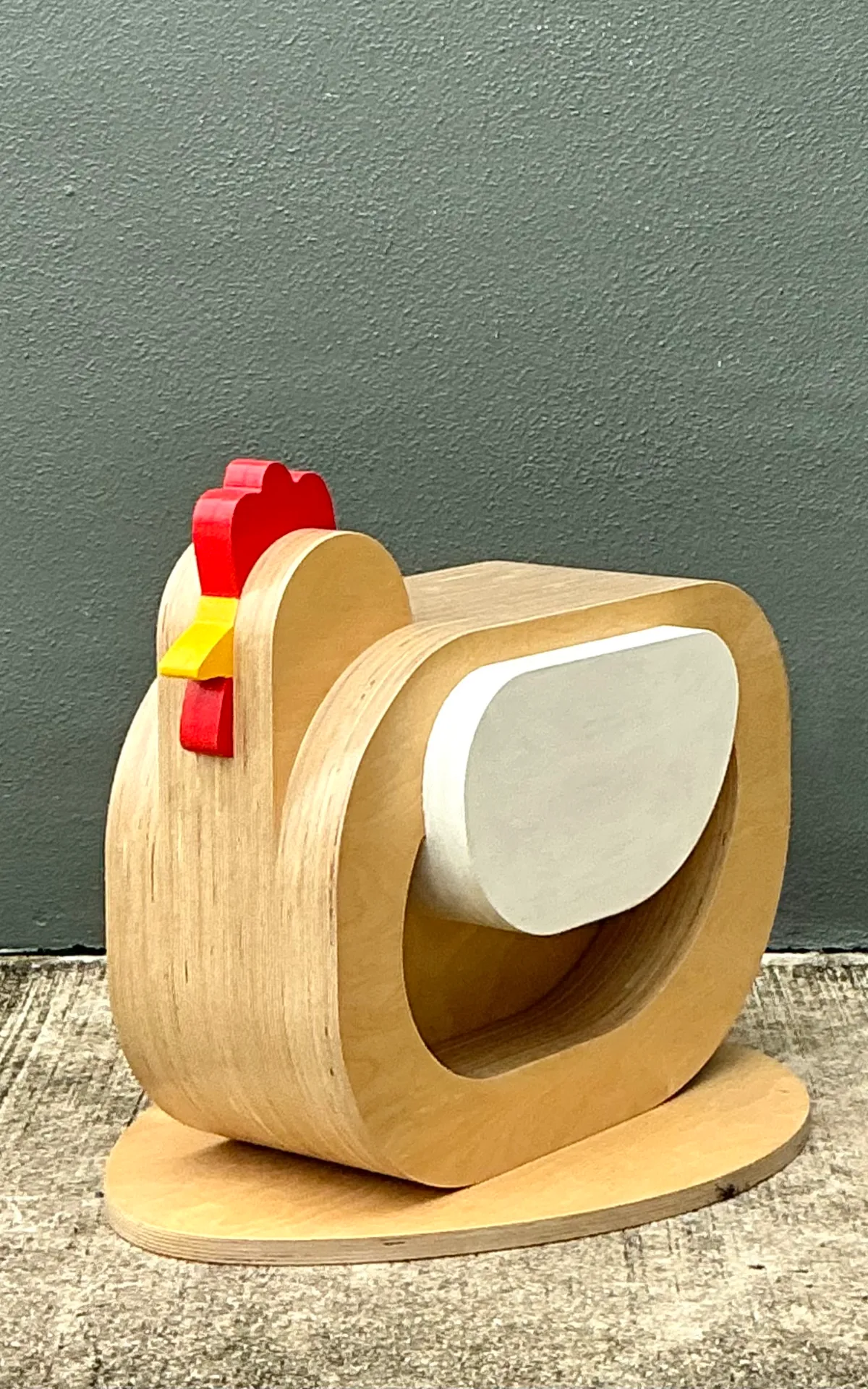 Vintage Sculptural Wood Chicken Low Stool — additional photo 5