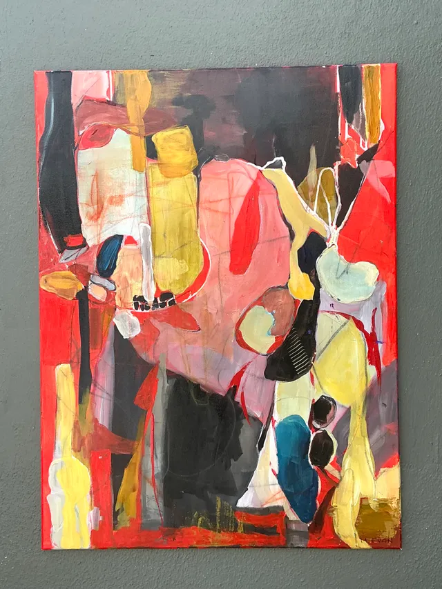 Vintage Abstract Expressionist Oil Painting on Canvas — additional photo 3