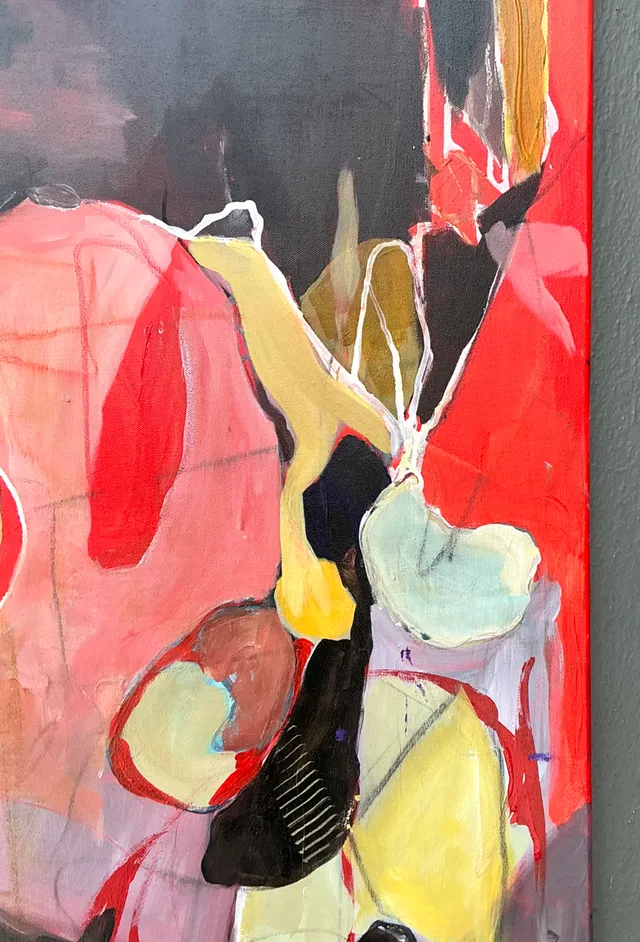 Vintage Abstract Expressionist Oil Painting on Canvas — additional photo 8