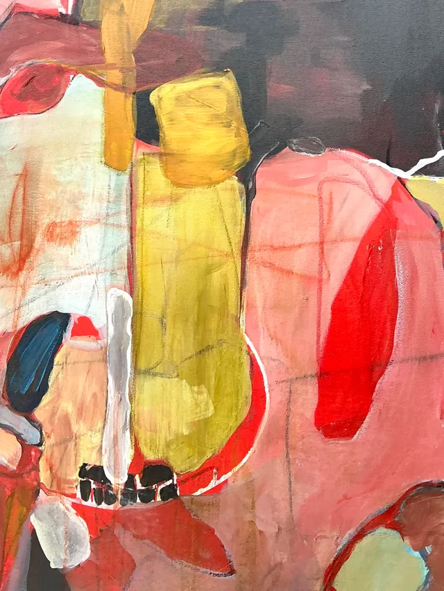 Vintage Abstract Expressionist Oil Painting on Canvas — additional photo 6