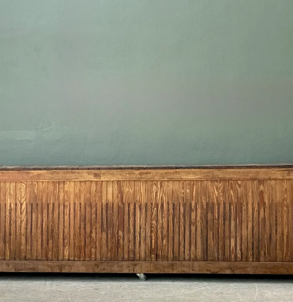 Vintage Wood Industrial Long Counter — additional photo 2