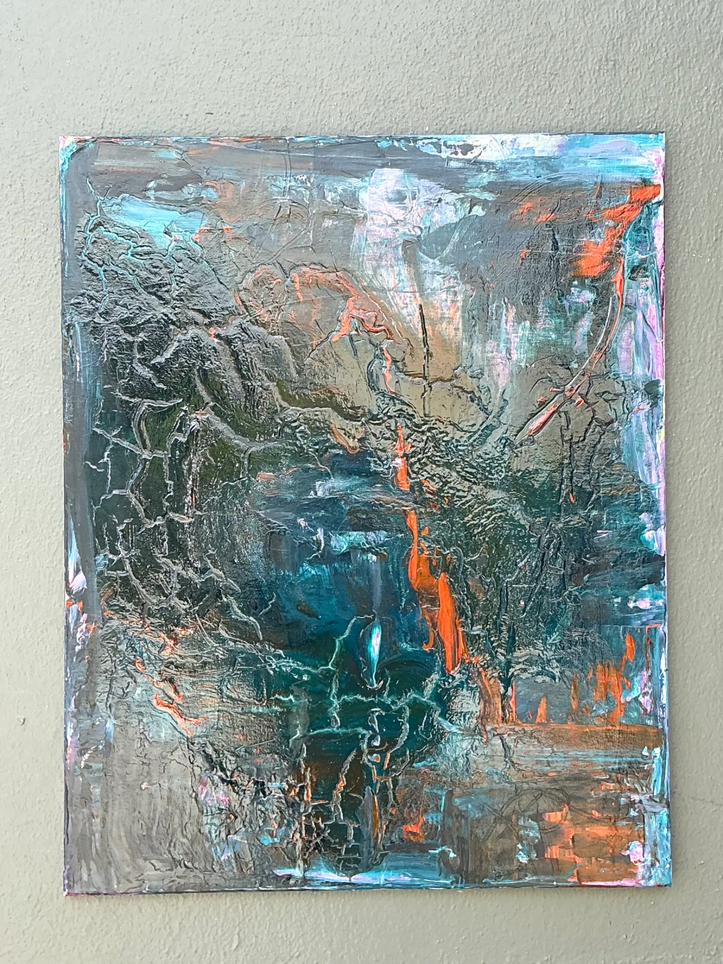 Vintage Abstract Expressionist Painting on Canvas — additional photo 7