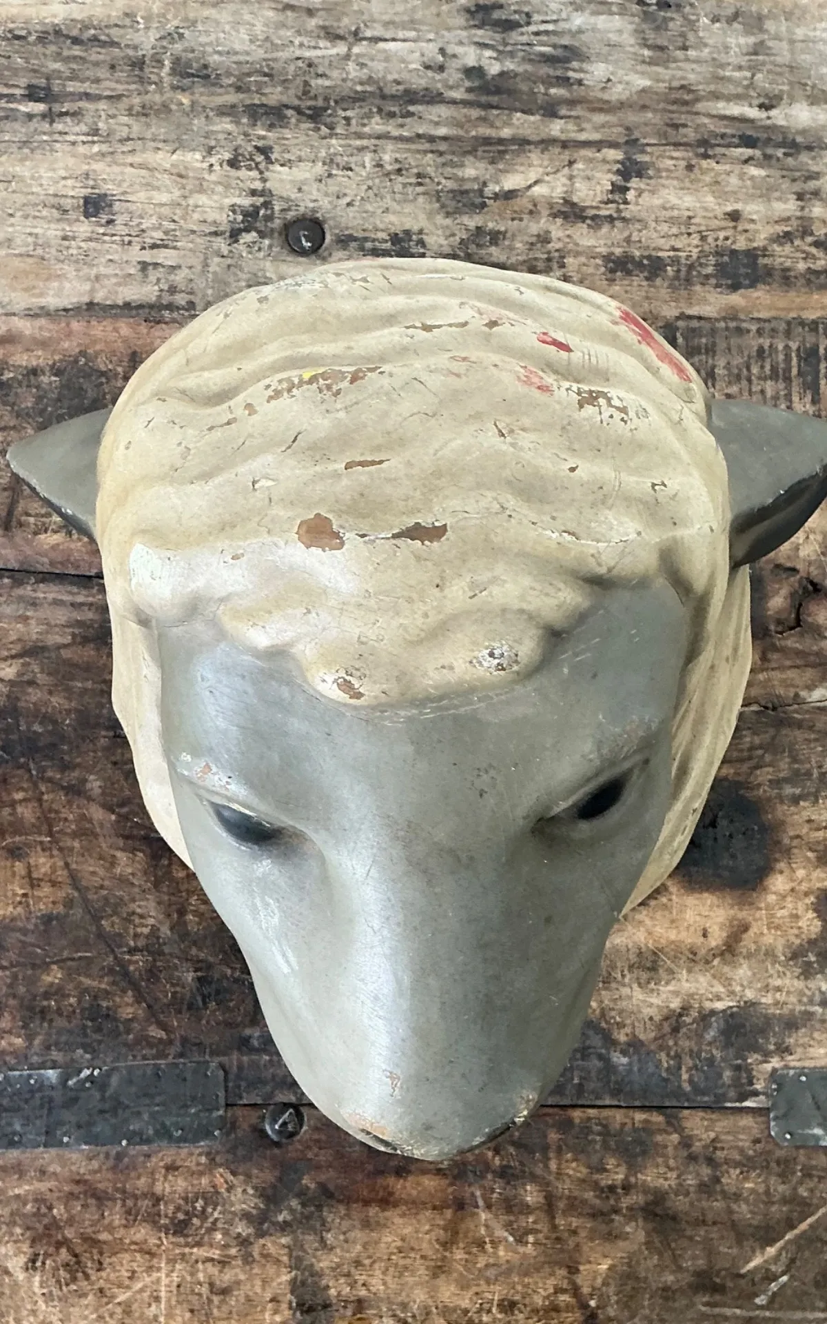 Vintage Painted Ram Bust — additional photo 2