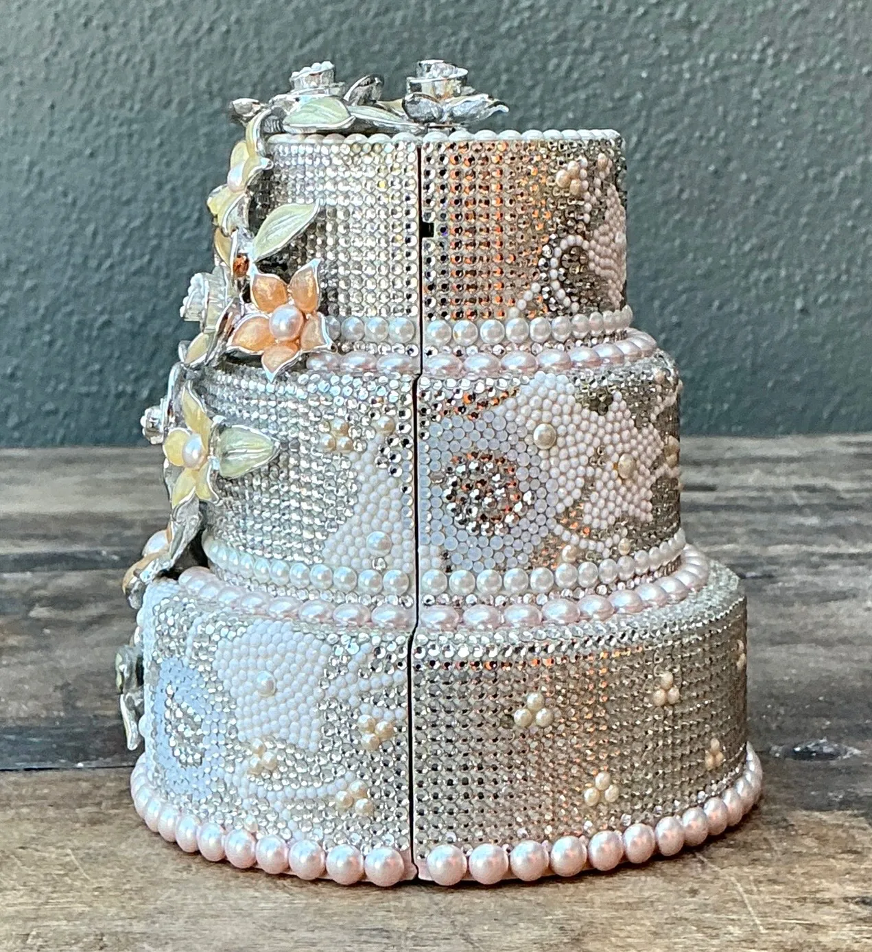 Vintage Judith Leiber Wedding Cake Crystal Clutch — additional photo 8