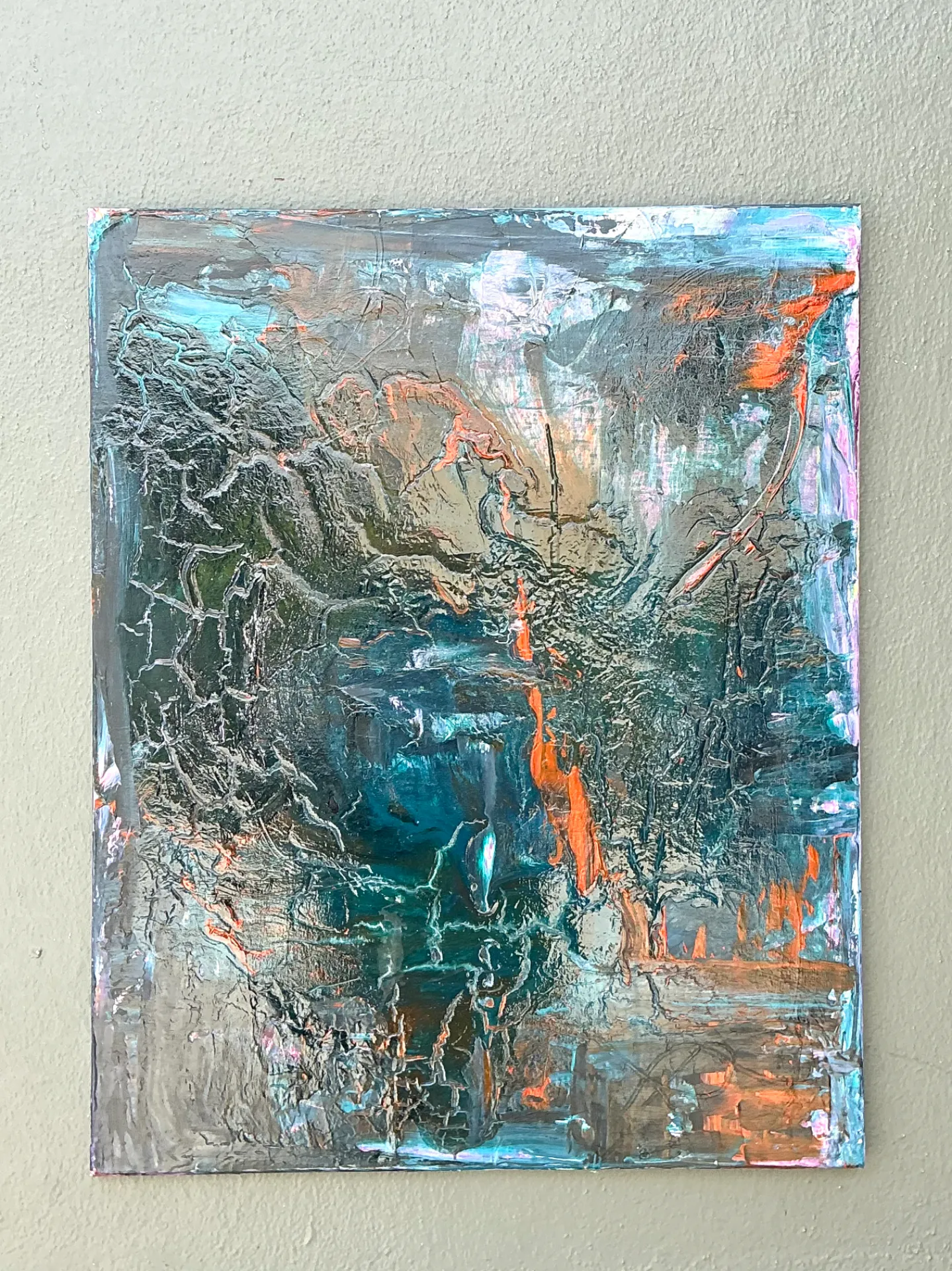 Vintage Abstract Expressionist Painting on Canvas — additional photo 8