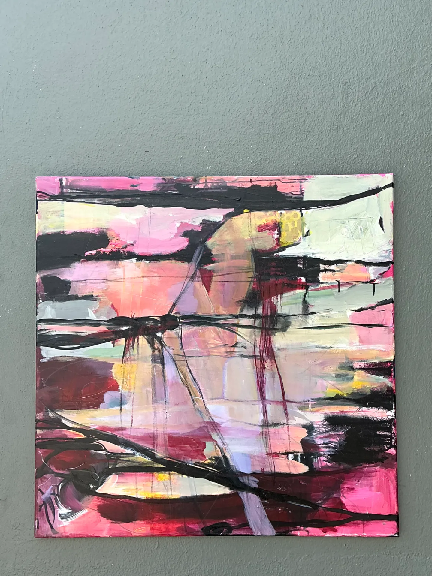 Vintage Abstract Expressionist Oil Painting on Canvas — additional photo 6