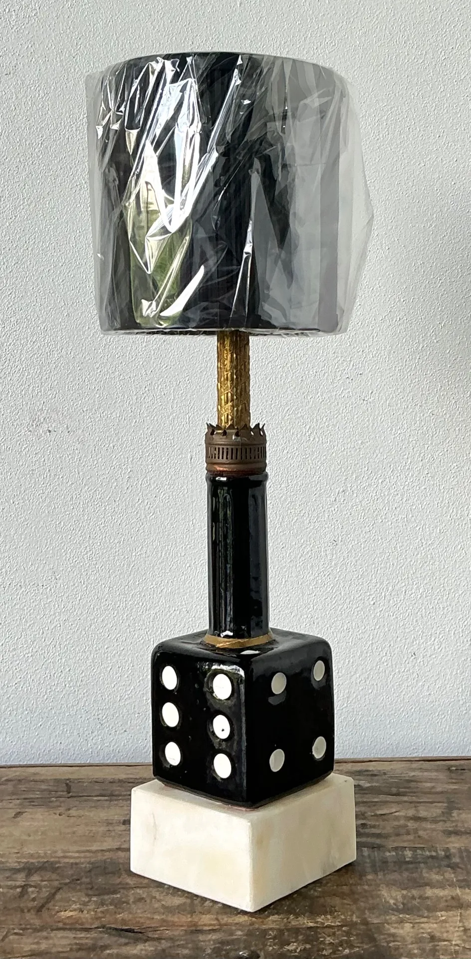 Vintage Ceramic Dice Table Lamp — additional photo 8