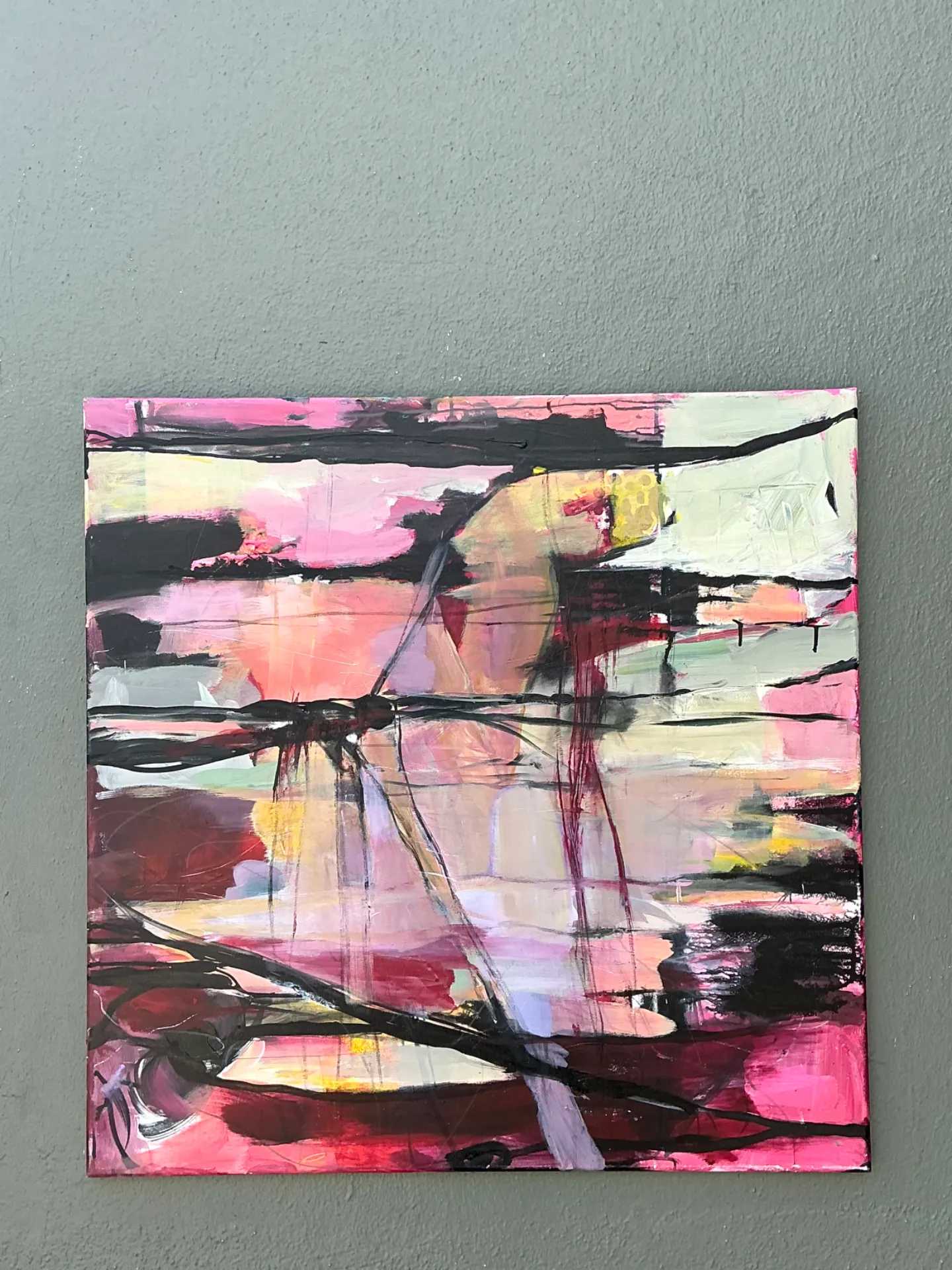 Vintage Abstract Expressionist Oil Painting on Canvas — additional photo 8