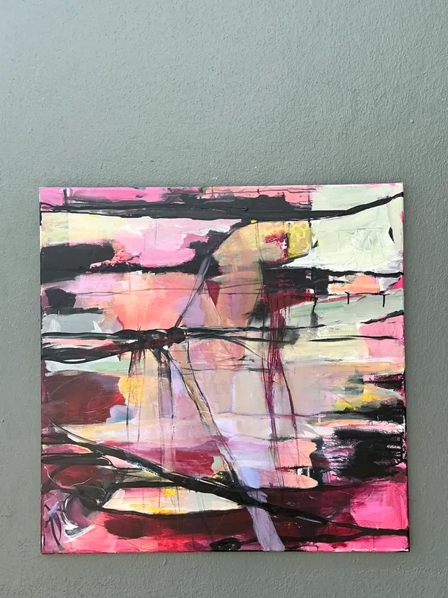 Vintage Abstract Expressionist Oil Painting on Canvas — additional photo 8