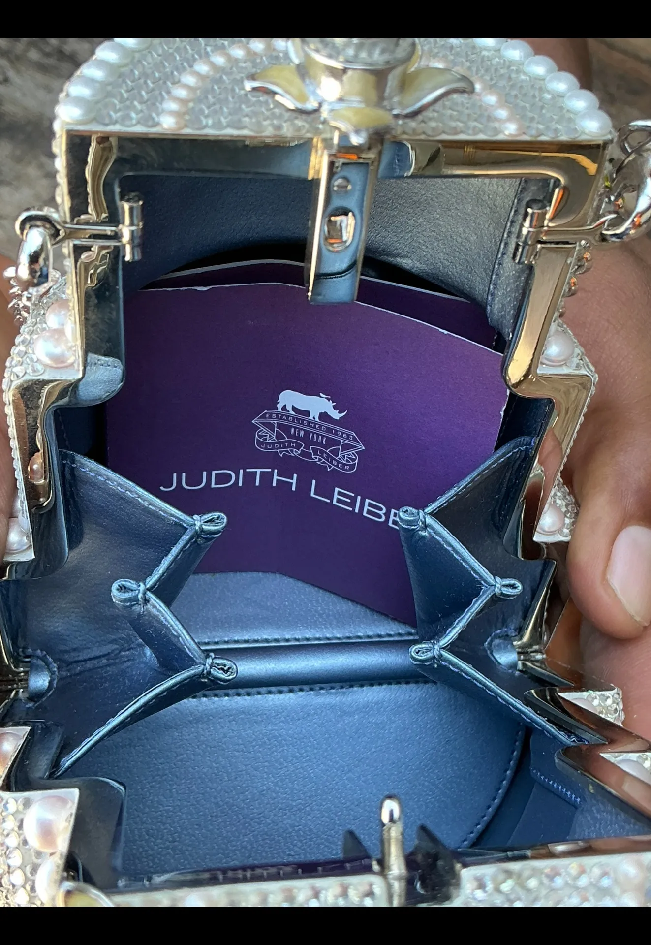 Vintage Judith Leiber Wedding Cake Crystal Clutch — additional photo 5