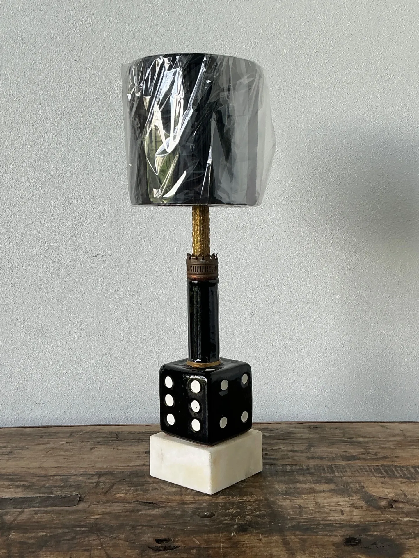 Vintage Ceramic Dice Table Lamp — additional photo 6