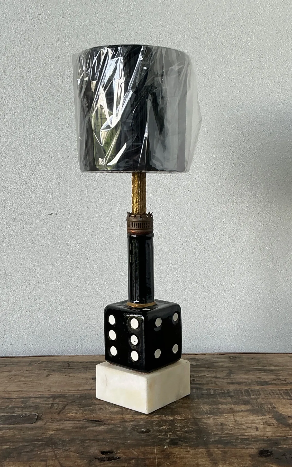 Vintage Ceramic Dice Table Lamp — additional photo 6