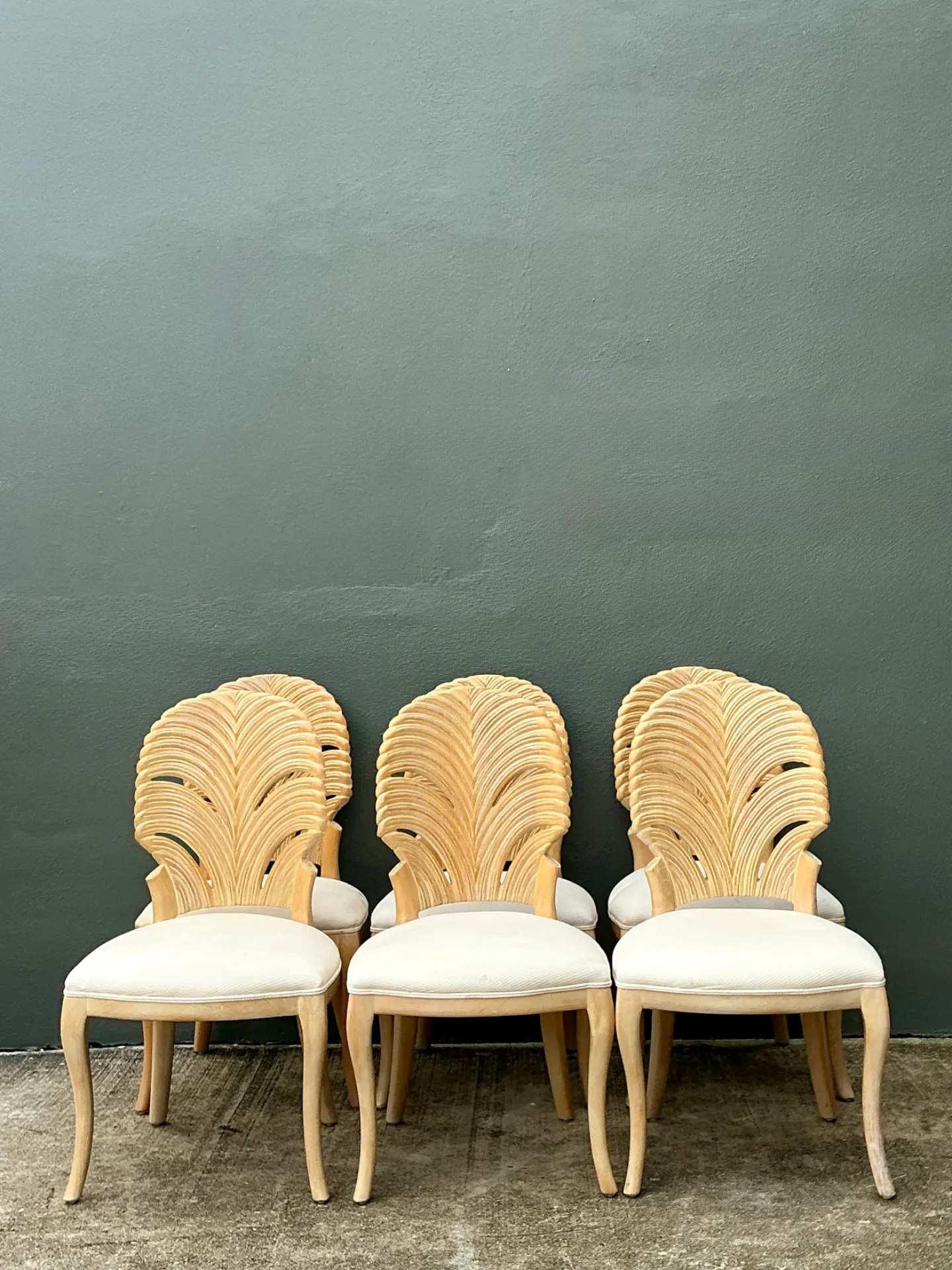 Vintage Sculptural Wood Dining Chairs - Set of Six — additional photo 8