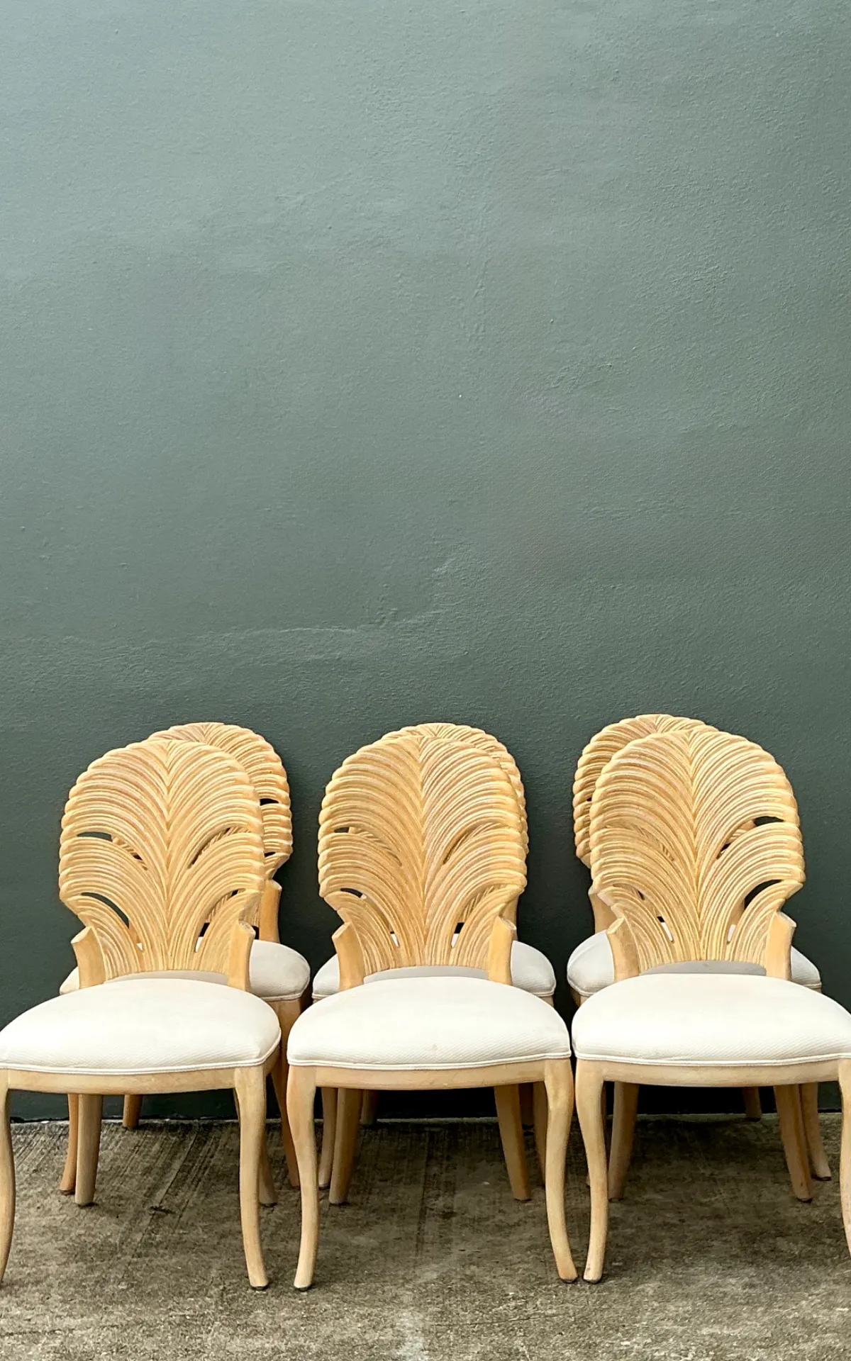 Vintage Sculptural Wood Dining Chairs - Set of Six — additional photo 8