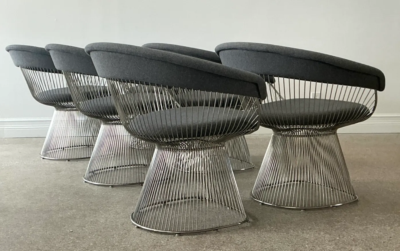 Vintage Platner Style Wire Dining Chairs - Set of 6 — additional photo 4