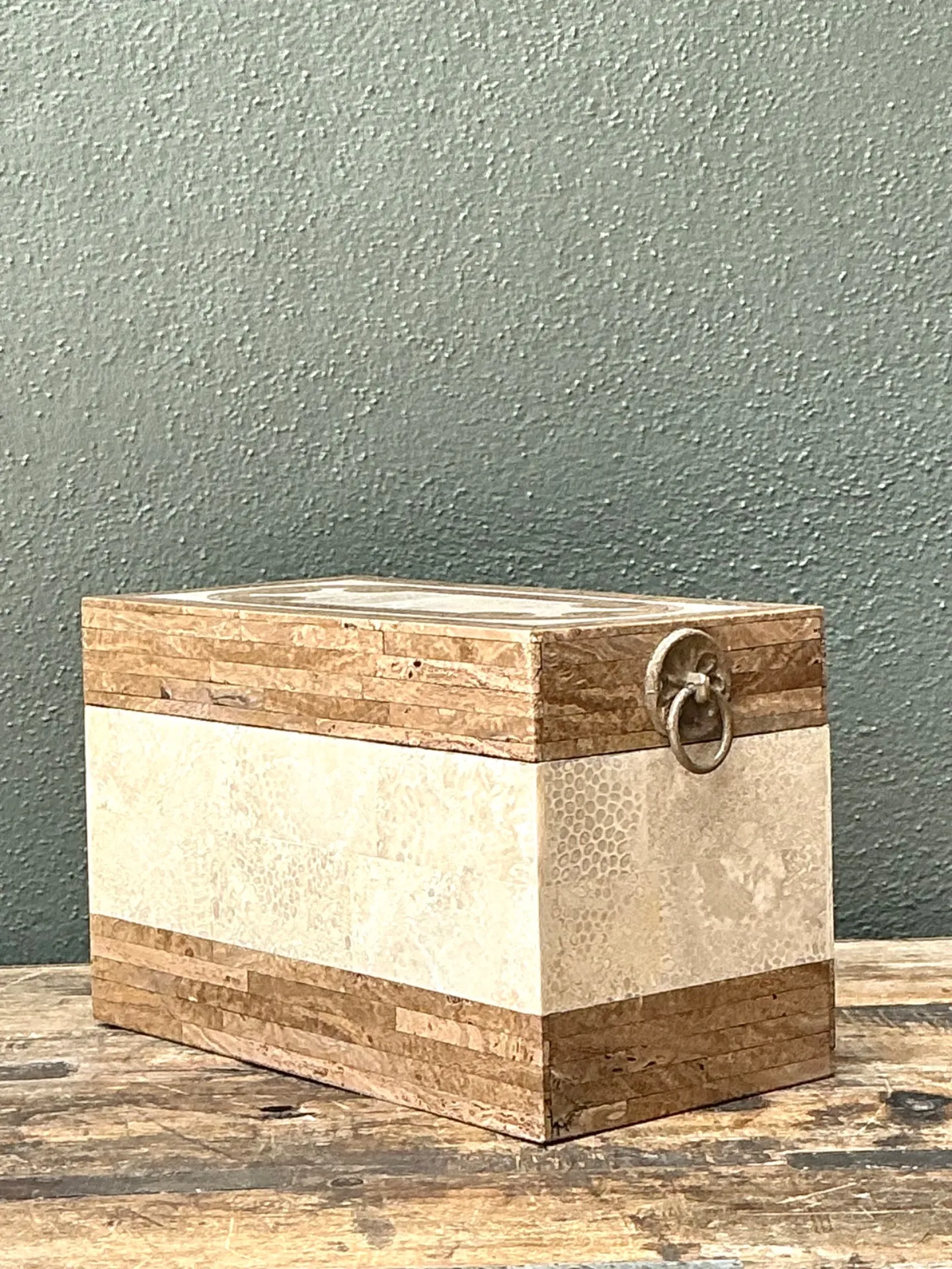 Vintage Tessellated Stone Box — additional photo 3