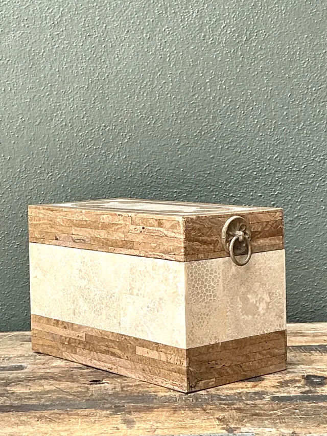 Vintage Tessellated Stone Box — additional photo 3