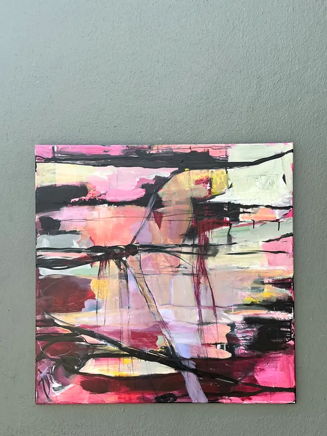 Vintage Abstract Expressionist Oil Painting on Canvas — additional photo 4