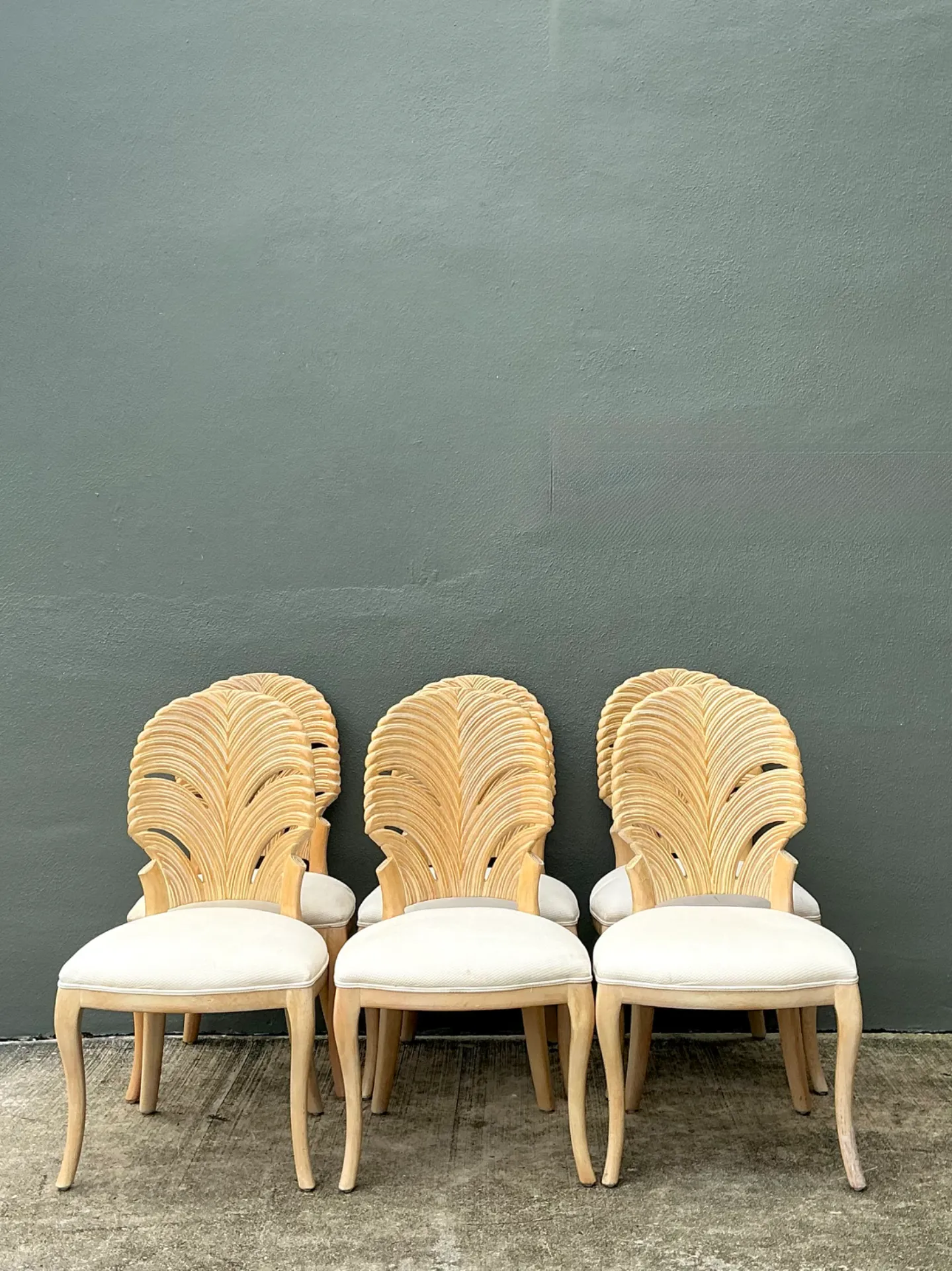 Vintage Sculptural Wood Dining Chairs - Set of Six — additional photo 1