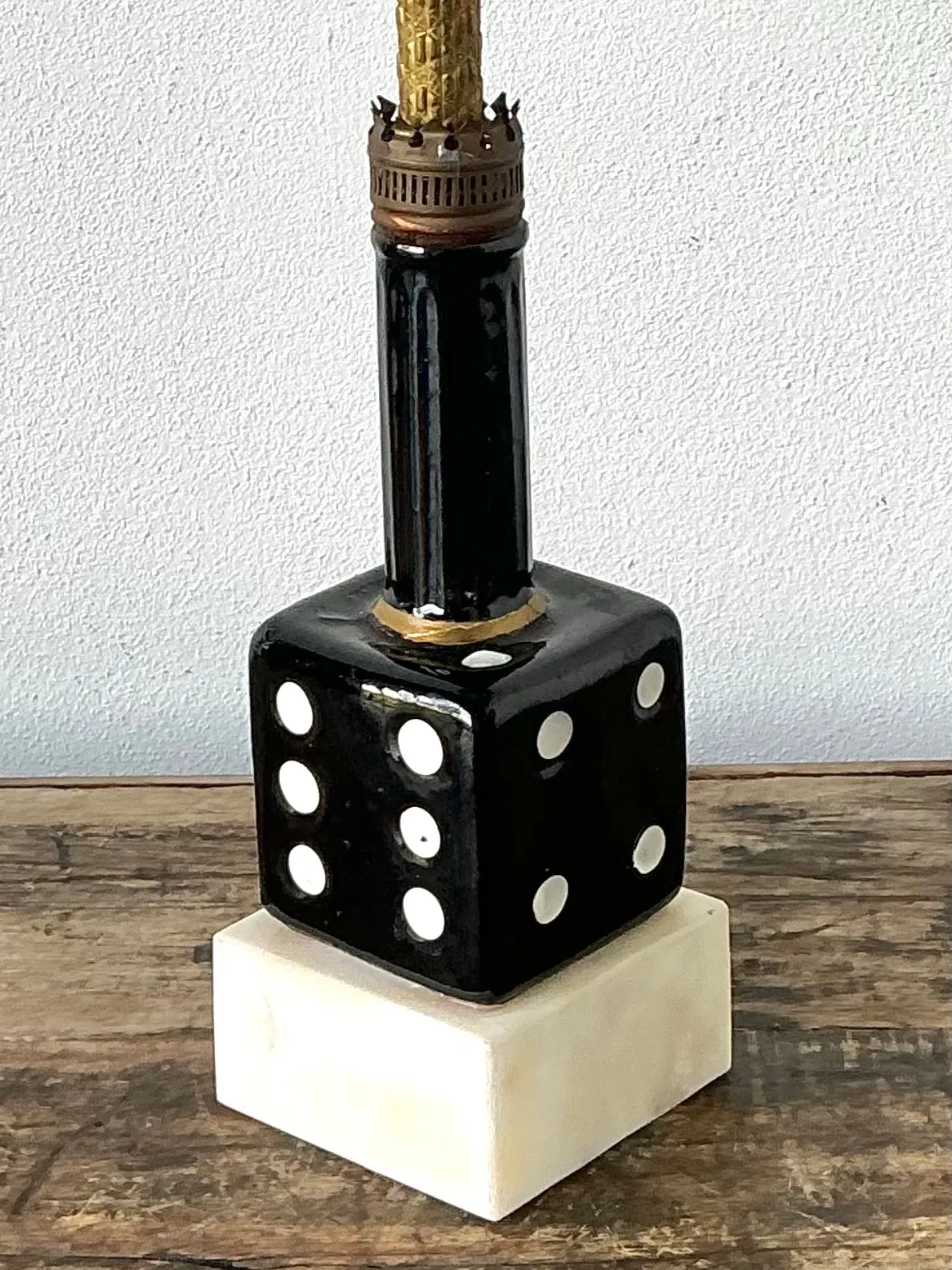 Vintage Ceramic Dice Table Lamp — additional photo 7