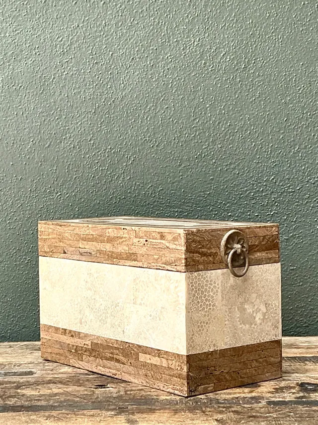 Vintage Tessellated Stone Box — additional photo 2