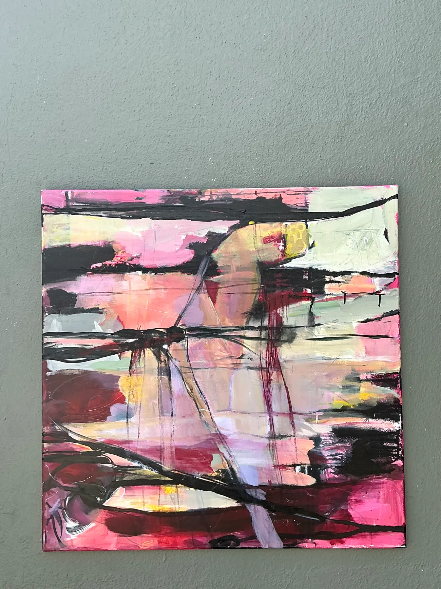 Vintage Abstract Expressionist Oil Painting on Canvas — additional photo 7